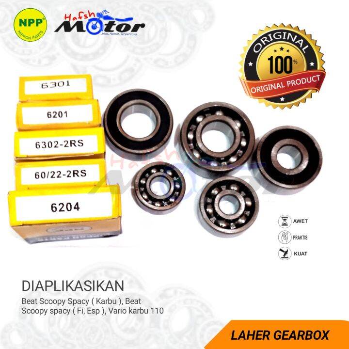 BERING LAHER RASIO SET GEARBOX GARDAN KOMPLIT BEAT SCOOPY SPACY ( KARBU