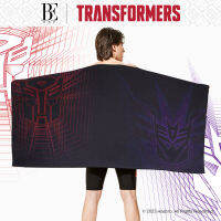 BE vandan Transformers ซีรีส์ลงนามร่วมกันสงครามแห่งความยุติธรรมสีดำทึบสินค้าใหม่2023ผ้าขนหนูแห้งเร็วไซส์ใหญ่ผ้าขนหนูชายหาด