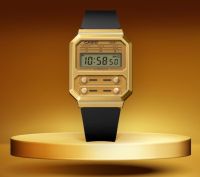 CASIO A-100WEFG คาสโอ นาฬิกาชาย-หญิง สายเรซิน กันน้ำ ของแท้รับประกันศูนย์