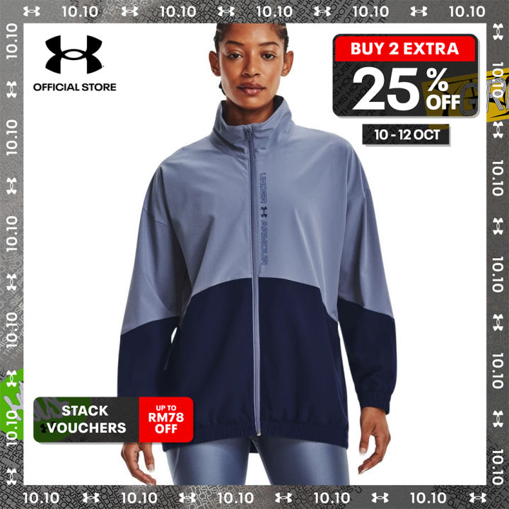 Under Armour Women's Woven Full Zip Oversized Jacket