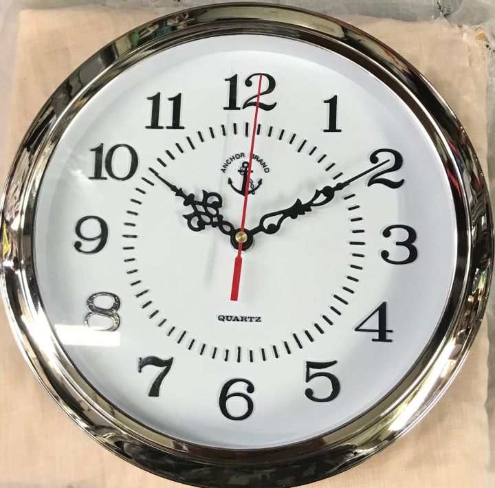 นาฬิกาแขวนผนังสมอแท้-ขนาด10นิ้วรุ่น55มีหลายสีให้เลือก