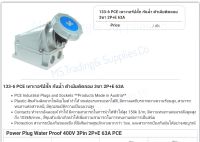 Haco 133-6 Wall Sockets With Gasket IP67 Haco 133-6 PCE เพาเวอร์ปลั๊ก กันน้ำ ตัวเมียติดลอย 3ขา 2P+E 63Aเต้ารับสำหรับยึดติดผนัง ชนิดกันน้ำ / Wall Sockets (with Gasket)