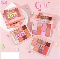 OB-1462 OBUSE CUTE EYESHADOW AND ALWAYS SWEET พาเลท อายแชโดว์ 8 สี เนื้อแมทท์ ชิมเมอร์ กลิตเตอร์