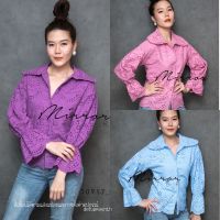 (PROMOTION) (นางแบบใส่ชุดขาย) V2 Sweetest ThiNg Blouse เสื้อตัวหวาน เสื้อลูกไม้ฉลุ ปกมนสไตล์โลลิต้า ปลายแขนจั้มน่ารัก ดีเทลเก๋ ชายแขนเสื้อและชายเสื้อหยักๆ ซับในในตัวไม่โป๊ **งดรับลค.ดราม่า