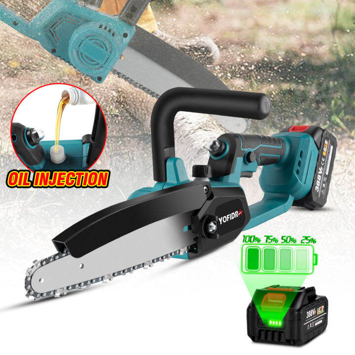 3000W 8 Inch Electric Chain Saw With Oiler 30000RPM Cordless Handheld