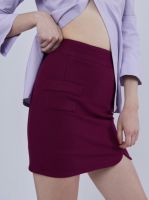 FC2202/2 Mini Skirt in Purple Wool