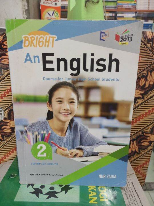 Buku Bahasa Inggris Bright An English Kelas 8 SMP Erlangga | Lazada ...