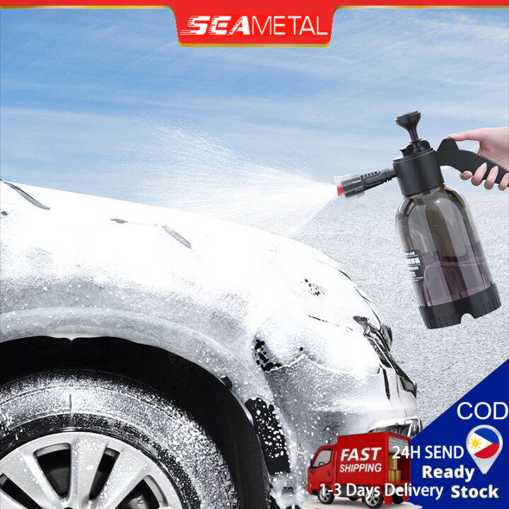 SEAMETAL 2L Wash Car Spray Bottle Hand Pump Foam Cannon Pressurized