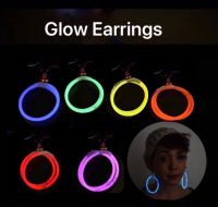 ต่างหูเรืองแสง ต่างหูนีออน  Glow Earrings (ราคา 1 คู่) ?? พร้อมส่งจากไทย