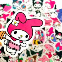 สติ๊กเกอร์ Mymelody 54 มายเมโลดี้ 50 ชิ้น ซานริโอ้ sanrio kuromi สติ้กเกอร์ มายเม เมโลดี้ myme คุโรมิ คิตตี้ hello kitty