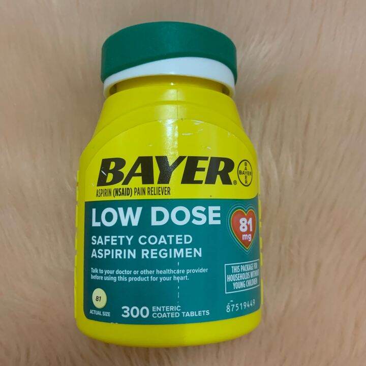 Aspirin Regimen Bayer Low Dose Pain Reliever Enteric Coated Tablets