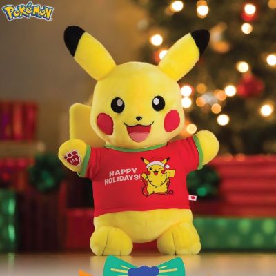 𝟮𝗻𝗱.(มือสอง) ตุ๊กตาปิกกาจู โปเกม่อน Pikachu 🌟บิ้วอะแบร์ Build A Bear Workshop🌟 งานขนนุ่มตัวอ้วนน่ารัก⚡️ 💛🧡