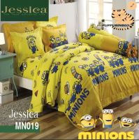 Jessica ชุดเครื่องนอน ขนาด3.5ฟุต+ผ้านวม 60x80นิ้ว(ชุด4ชิ้น) ลายมินเนี่ยน Minions รุ่น  MN012 MN017 MN019 MN020 MN018