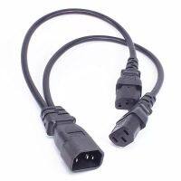 30ซม.Y ประเภท Splitter สายเคเบิลอะแดปเตอร์เดี่ยว IEC 320 C14ชายคู่ C13สั้นของผู้หญิงสำหรับคอมพิวเตอร์โฮสต์จอแสดงผล