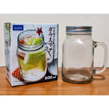 450ml Creative Cactus Glass Cup Transparent Mason Jar Mug With