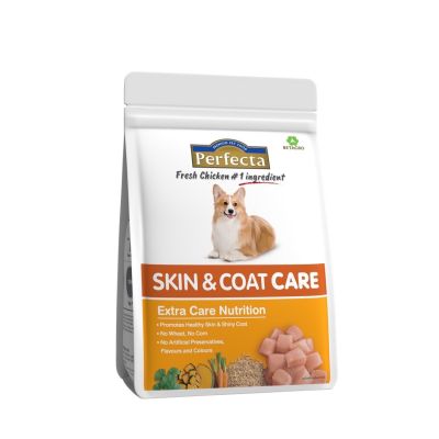 Perfecta Skin and Coat Care for Dog อาหารเม็ดสำหรับสุนัข สูตรบำรุงผิวหนังและเส้นขน ขนาด 500g.