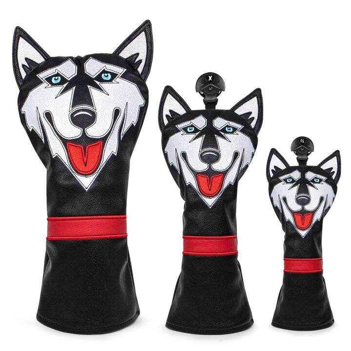 Husky Golf Club Headcovers Premium Leather Head Covers Golf Club