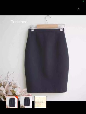 Techinee_basic pencil skirt กระโปรงดินสอผ่าหลัง