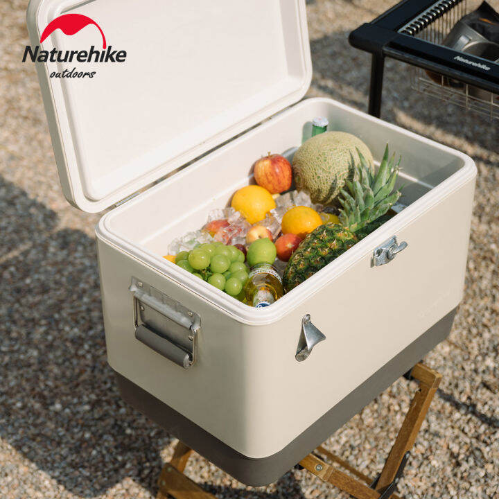 Naturehike Kapasitas Besar 29L/51L Retro Cooler Box Berkemah Di Luar