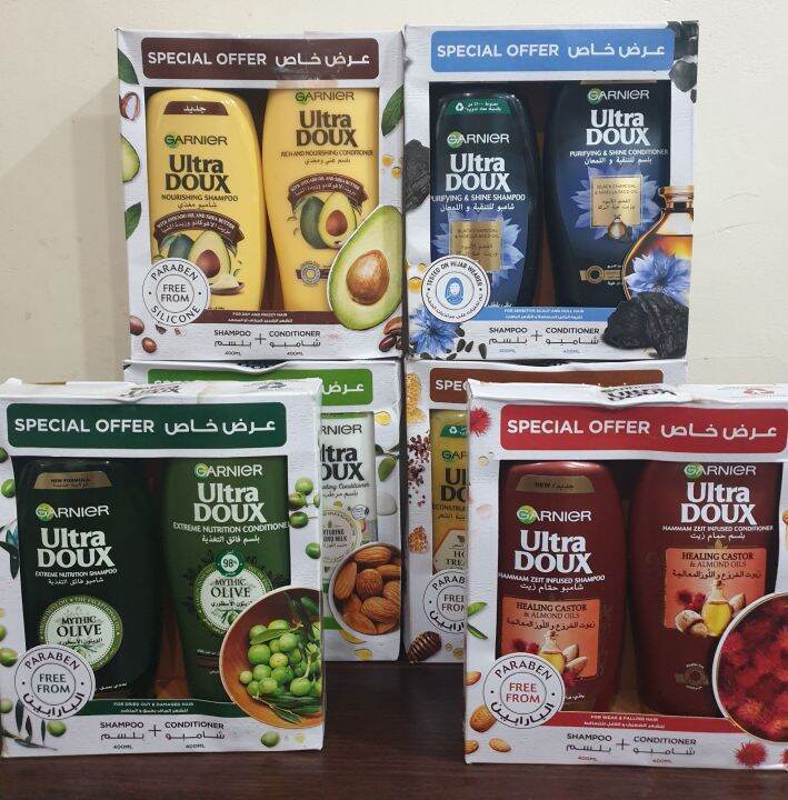 Garnier Ultra Doux Shampoo & Conditioner 400ml Dubai Lazada PH