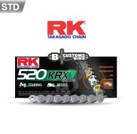 โซ่ RK 520KRX RX-RING 120L สีเดิม(สีสแตนดาร์ด) 120 ข้อ แบบหมุดย้ำ ของแท้1,000% Made in Japan