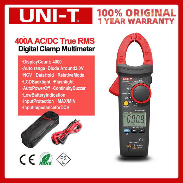 UNI-T Digital Clamp Meter Tester UNI T UT213A UT213B UT213C T-RMS 400A ...