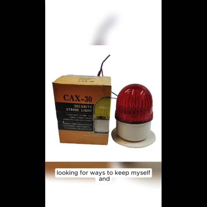 Strobe Light, Warning Light 12V DC Red, Blinking Light Xenon Bulb