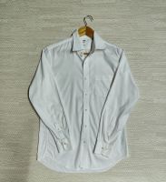 Uniqlo เสื้อเชิ้ตแขนยาว Slim fit สีขาวลายริ้ว Size M ชาย มือ2