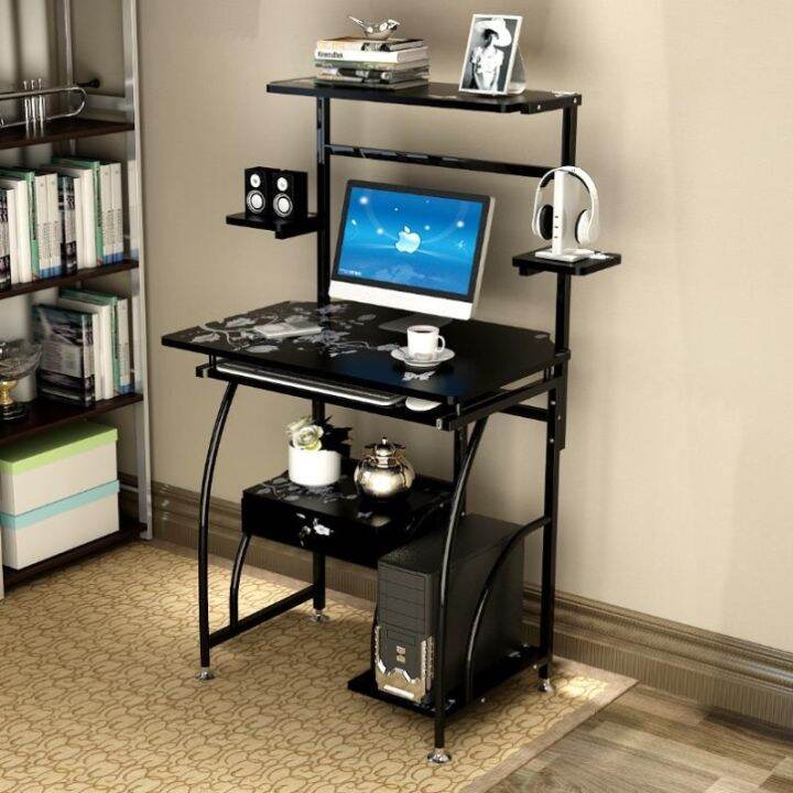 Computer Desk Desktop Home DoubleLayer Movable Desk Minimalist Modern