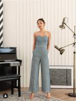 Maynita - Anastasia strapless linen jumpsuit จั๊มสูทผ้าลินิน