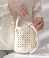 Vasanathailand - Candy Bag White กระเป๋าสานสีขาว กระเป๋าหวาย Hand made bag