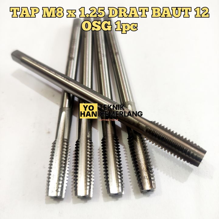 Osg Tap M8 X 1 25 Handtap Mesin Drat Ulir Baut 12 Tap Lurus M8 Harga