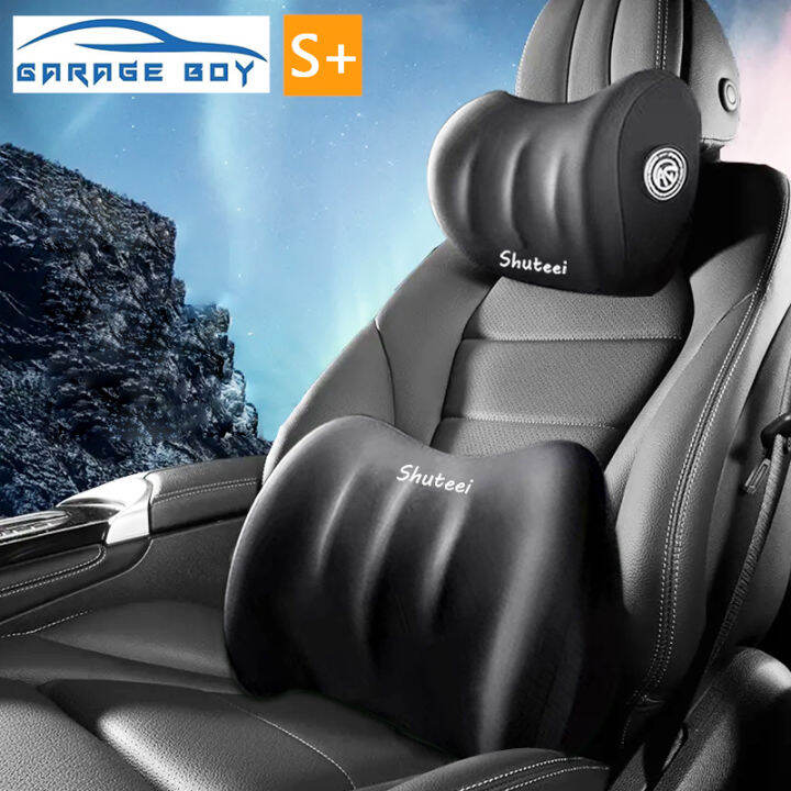 Memory foam car headrest set neck pillow car lumbar pillow car seat