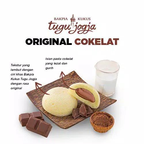 Original Coklat Bakpia Kukus Tugu Jogja Isi Pcs Lazada Indonesia