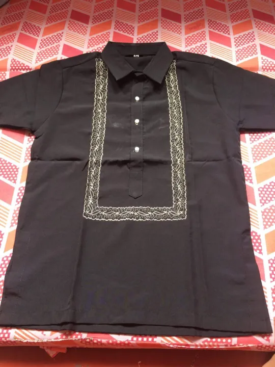 BLACK Polo Barong | Lazada PH