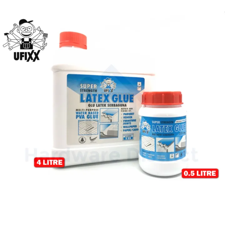 UFIXX 4KG LATEX GLUE MULTIPURPOSE PVA GLUE FOR PARQUE WALLPAPER