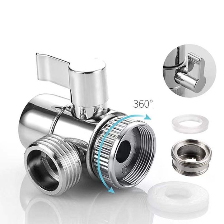 Two Way water Tap Connector for Toilet Bidet Shower Kitchen Switch ...