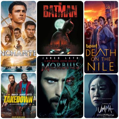 DVD หนังใหม่-หลากแนว ☆Morbius☆TheBatman☆Uncharted☆DeathOnTheNile☆Takedown☆Umma - มัดรวม 6 เรื่องดัง #หนังฝรั่ง #แพ็คสุดคุ้ม (ดูพากย์ไทยได้-ซับไทยได้)