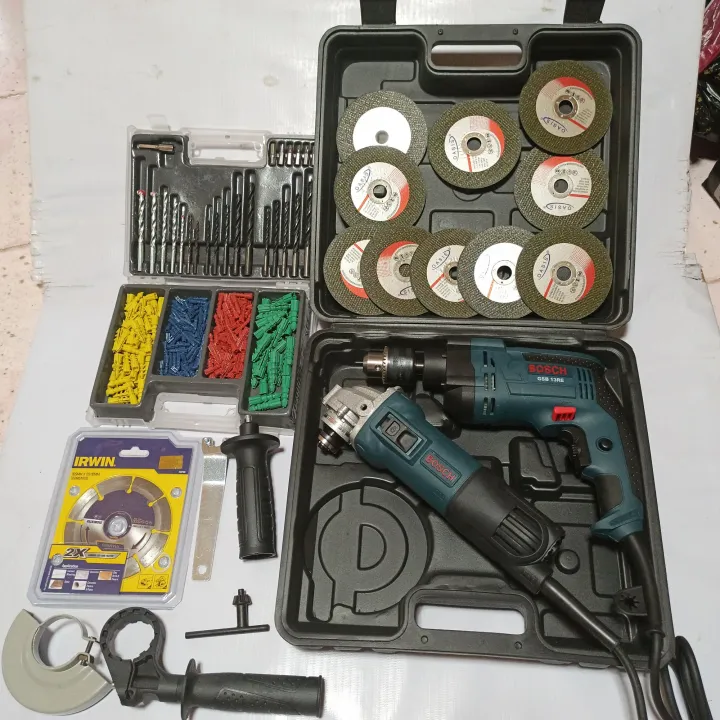 impact drill and angle grinder set Lazada PH