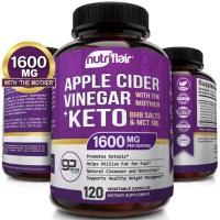 Apple cider vinegar keto 1600mg แอปเปิ้ลไซเดอร์ เวเนเกอ คีโตน with mother Bhb salts MCT Oil