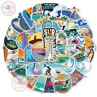 Sticker สติ๊กเกอร์ Surfboard H 87 เซิร์ฟบอร์ด 50ชิ้น กันน้ำ ท่องเที่ยว ทะเล ป่า โต้คลื่น Hawii เซิร์ฟ ชายหาด แคมป์ ปิ้ง