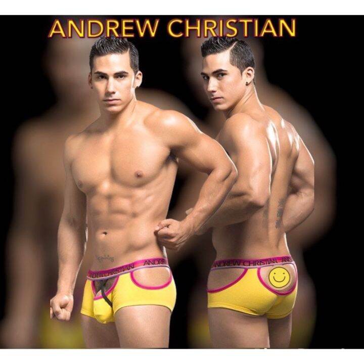 Andrew Christian เหลืองสวย ผ้านิ่มเว่อร์ (มือ1 M) กางเกงในชาย แอนดรู