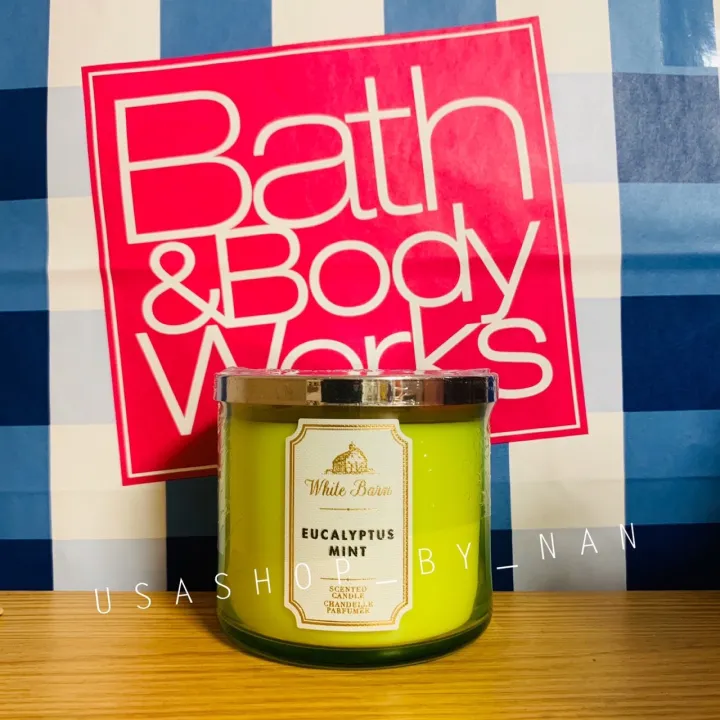Bath and Body Works 3Wick Candle กลิ่น Eucalyptus Mint Lazada.co.th