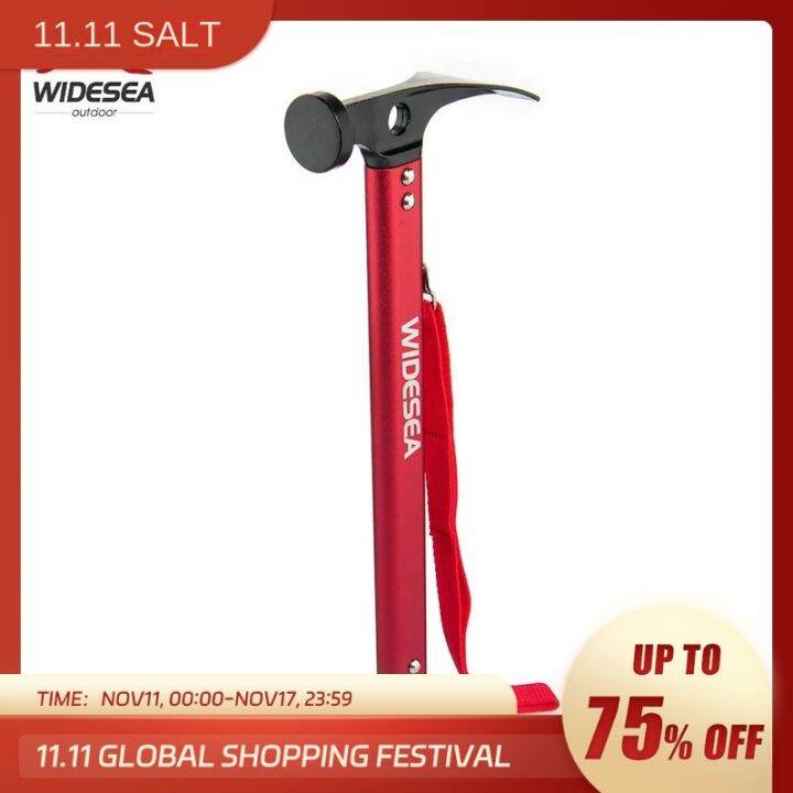 Widesea Camping Hammer Stainless Steel Copper Outdoor Tent Peg Stake