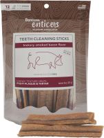 ขนมขัดฟันสุนัข Tropiclean Enticers Teeth Cleaning Sticks รส Hickory Smoked Bacon บรรจุ 12 ชิ้น