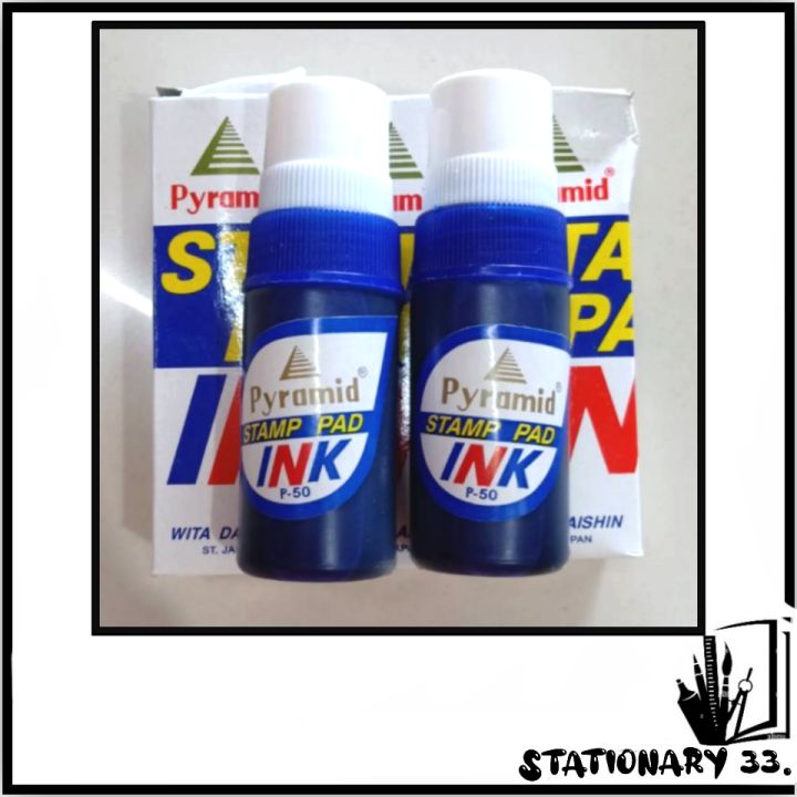 Refill Tinta Stempel Pyramid Stamp Pad Ink Isi Ulang Tinta Bak