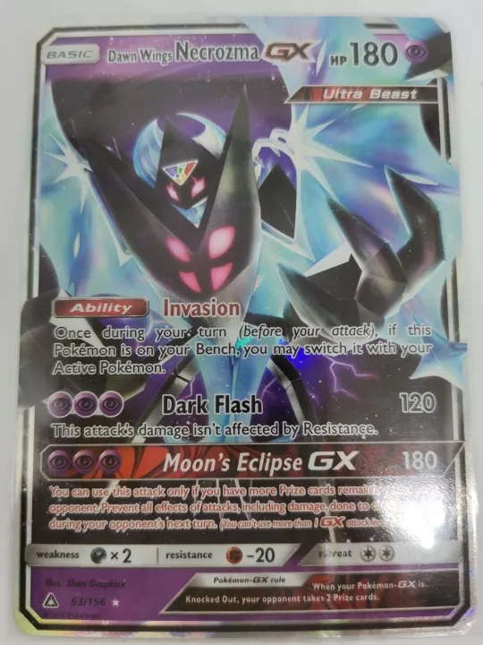 Pokemon Card Dawn Wings Necrozma Gx 63156 Ultra Rare Sun And Moon Ultra Prism Lazada Ph