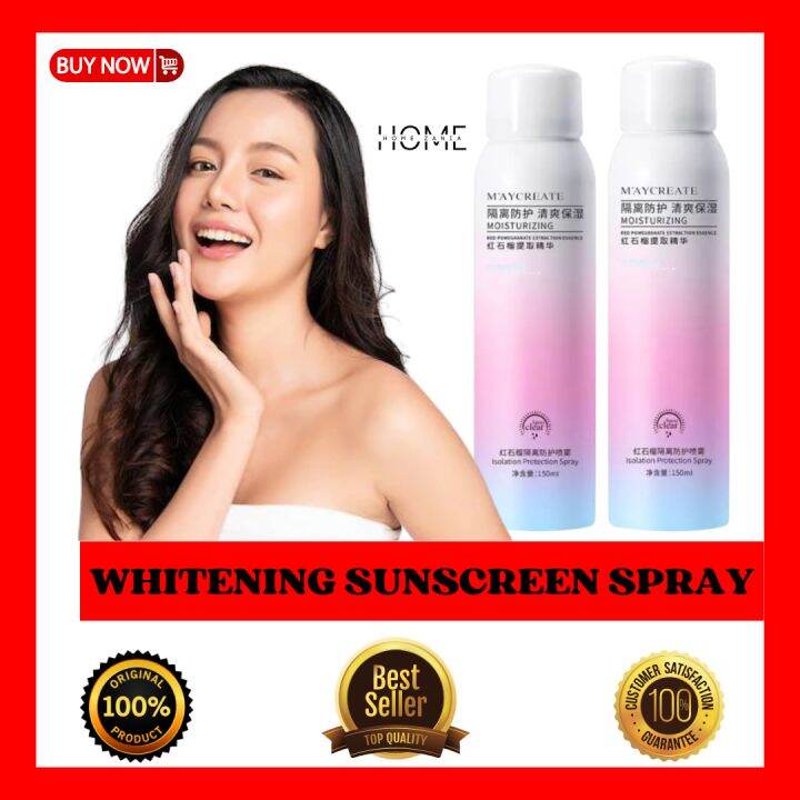 🔥100 AUTHENTIC Maycreate Whitening Sunscreen Spray SPF45+ PA+++ 150ml🔥
