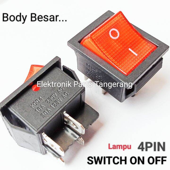 SWITCH ON OFF BESAR NYALA 4PIN SWITCH ON OFF 4PIN SWITCH ON OFF 4 KAKI ...