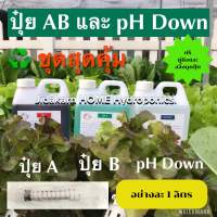 ปุ๋ย AB คู่กับ pH down กรดไนตริก 6.8% พร้อมส่ง (ไม่เกิน 2 ชุดต่อ 1 คำสั่งซื้อ) น้ำนิ่ง น้ำวน ผักสลัด ผักไทย ทุกฤดู อย่างละ 1 ลิตร